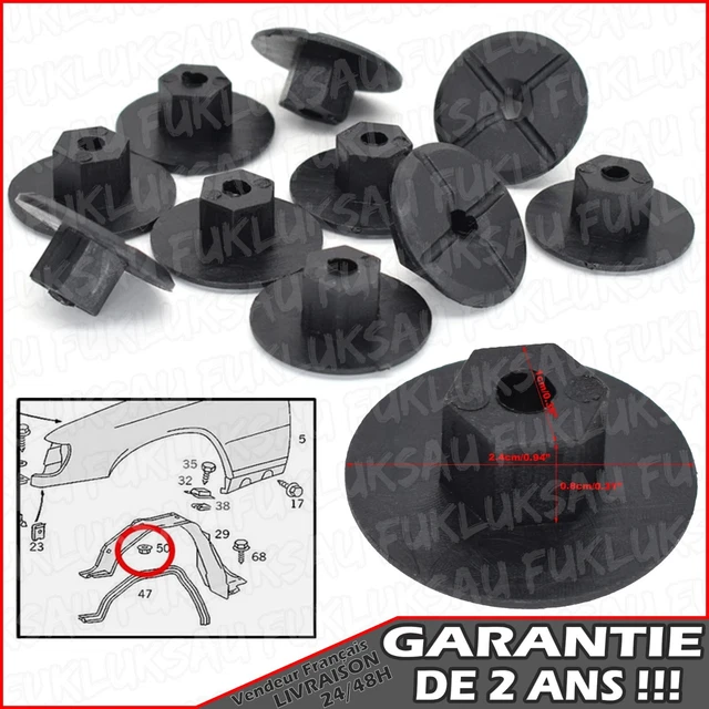 Lot De 20 Clips De Fixation Pare-chocs Arrière A0001781V002000 - Compatibles Smart Fortwo 450 451