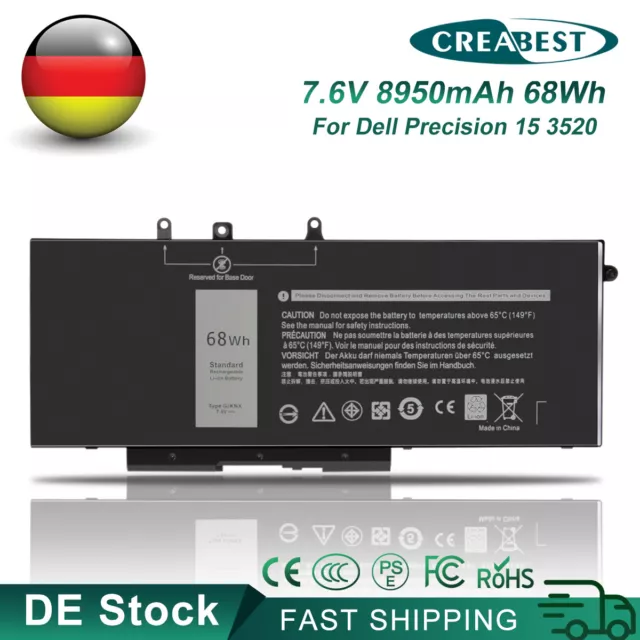 7.6V 8950mAh GD1JP GJKNX Akku Für Dell Latitude 5480 5580 5280 E5590 Precision15