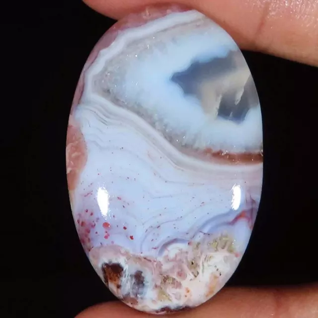 58.60 CTs Natural Moroccan AGATE Oval Cabochon Loose Gemstone 24x38x7 mm eb_395