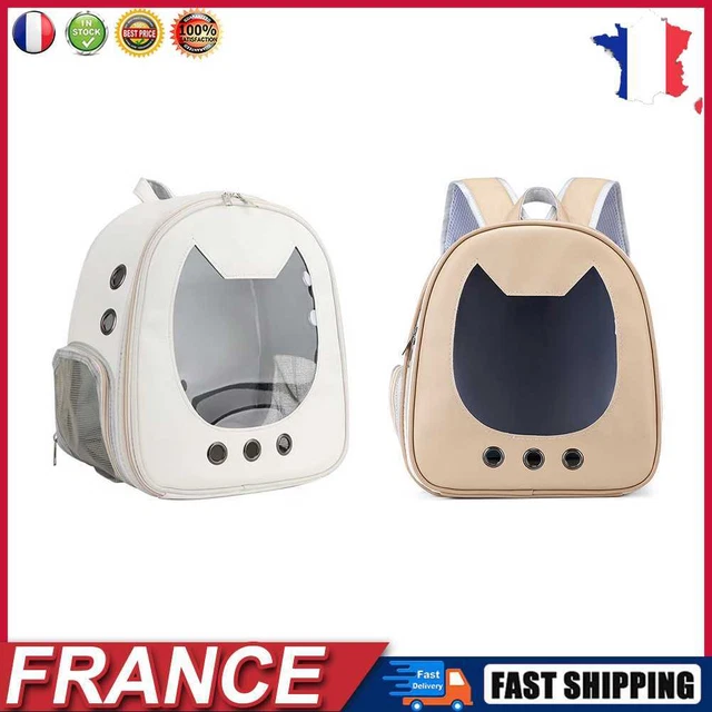 Clear Pet Carrier Bag Portable Cat Travel Shoulder Breathable Outdoor Backpack f