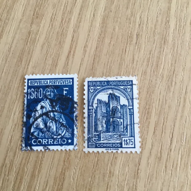 Briefmarken, Portugal, 1926,1935 , 1,60+1,75 , Falz, Gestempelt,    AX1