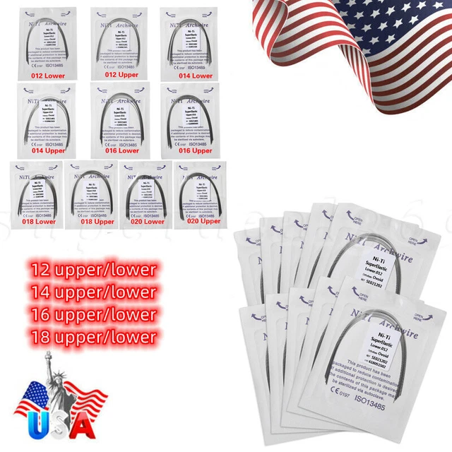 10pcs Dental Arch Wire Round Super Elastic Niti Wires Ovoid Orthodontics Arcs kv