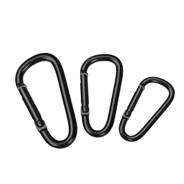 4Pcs Spring Snap Hook Small Mountaineering Buckle D Rings Clip Hook Carabiner