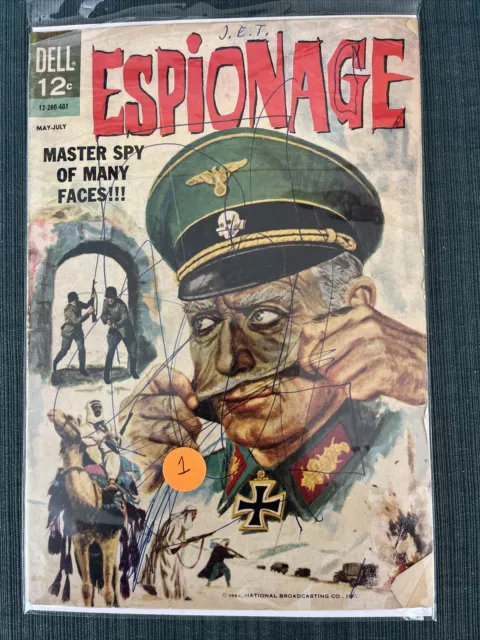 Dell Lot (13) 1960’s War Comics. Espionage # 1, Jungle War # 6, Plus 11 More