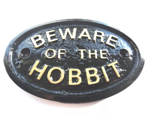 Beware Of The Hobbit Middle Earth House Door Plaque Wall Or Garden Sign New
