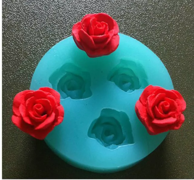 3D Rose Flowers Ball Silicone Soap Mold Candle Molds Mould For Candy Craft DIY