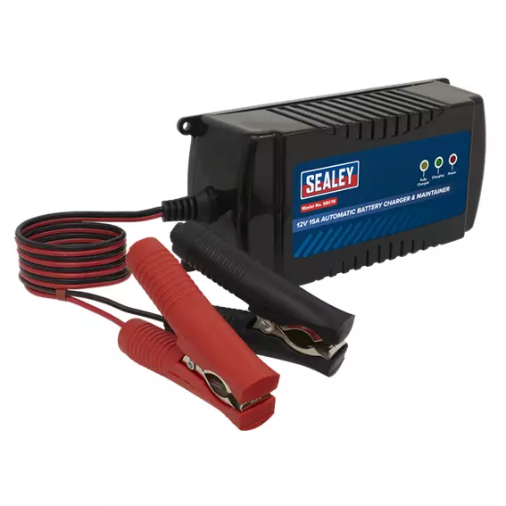 Sealey 15A Automatic Auto Smart 12v Car/Van Battery Maintenance/Charger SBC15