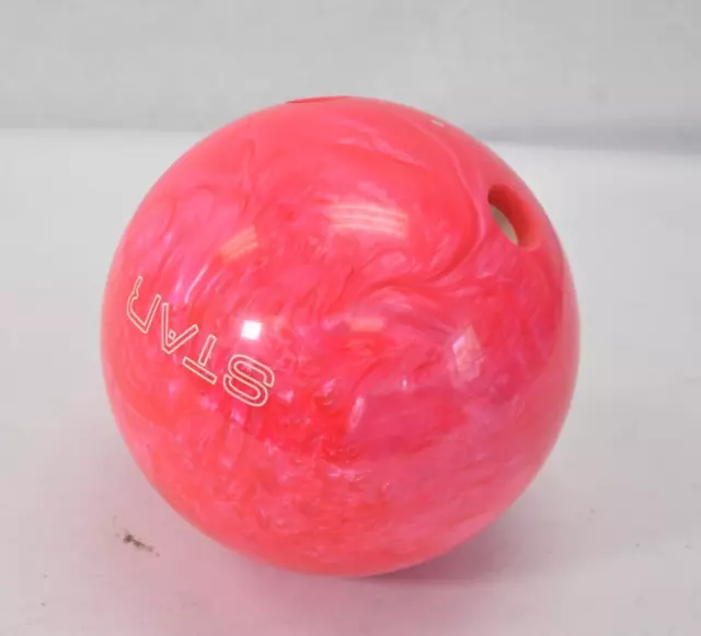 Star Bowling Ball 9lbs 12oz Large Finger Holes 1" Dia Pink Sports Accessory