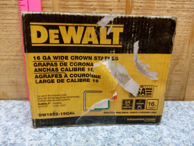 NEW!! DEWALT 3/4 in. x 16-Gauge Galvanized Staple A13