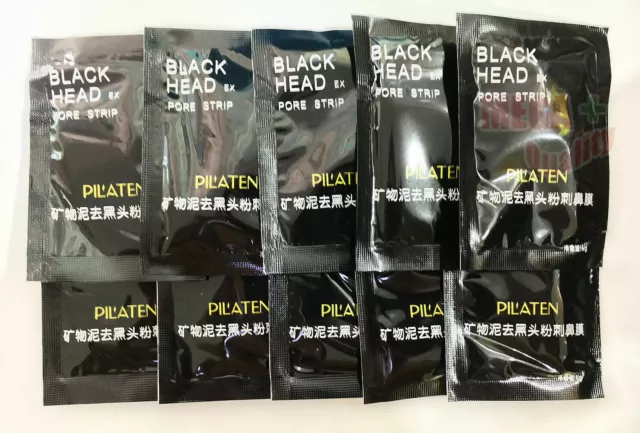 10 x PILATEN Blackhead Remover Deep Cleansing Black Mud Face Peel-off Mask 6g.