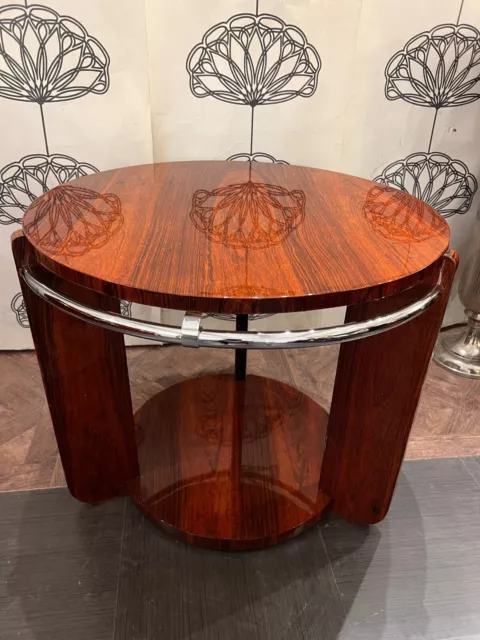 table basse art deco en palissandre des indes