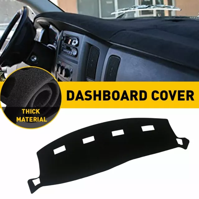 BLACK Dash Cover Mat Dashboard Pad Carpet For 2002-2008 Dodge Ram 1500 2500 3500