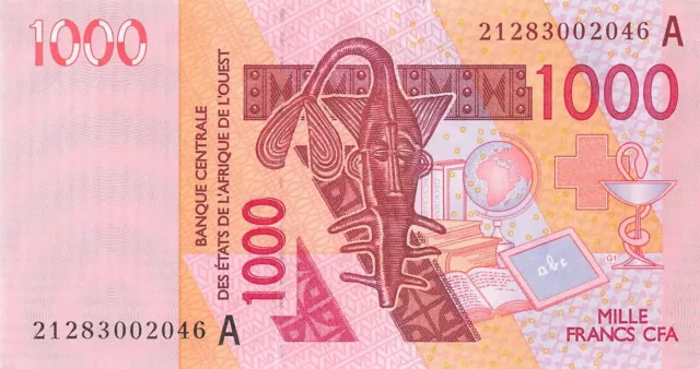 West African States (Ivory Coast) 1000 Francs 2021 UNC