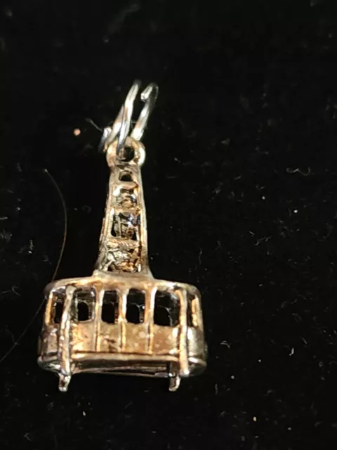 Sterling Silver Aerial Tramway Charm Palm Springs Gondola Antique Vtg  1" Early