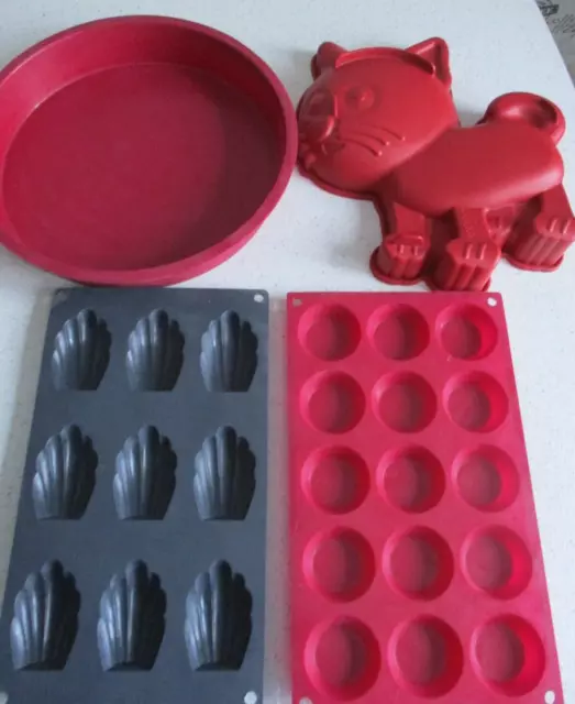 Lot De 4 Moules A Gateau En Silicone En Tbe