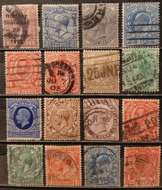 Alte Briefmarken Sammlung Großbritannien und Kolonien, gestempelt, 7