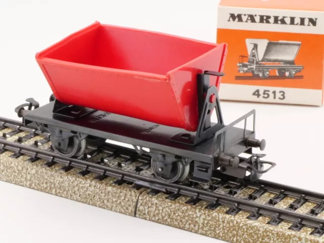 Märklin 4513 Kippwagen alte Kipplore Güterwagen 1961 DB TOP OVP 1703-01-75