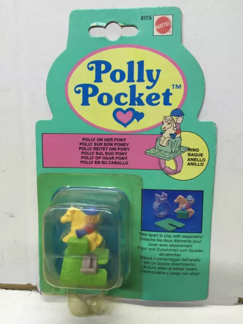 Mattel Polly Pocket ANELLO - POLLY SUL PONY MOC, 1990