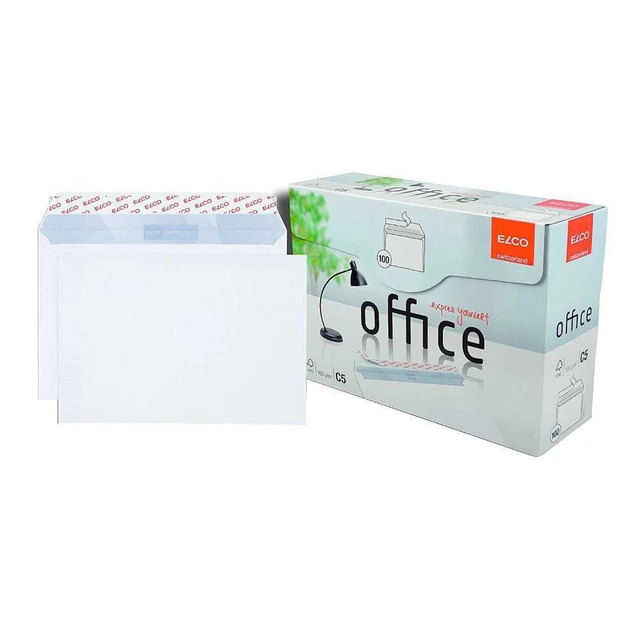 200+95 buste Elco Office DIN C5 bianco alto o fuori 100 g/m2 adesivo