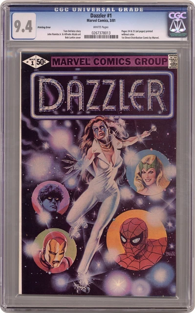 Dazzler #1 Misprint Variant CGC 9.4 1981 0267378013