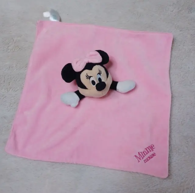Disney Baby Girl Minnie Mouse Pink Security Blanket Lovey Plush