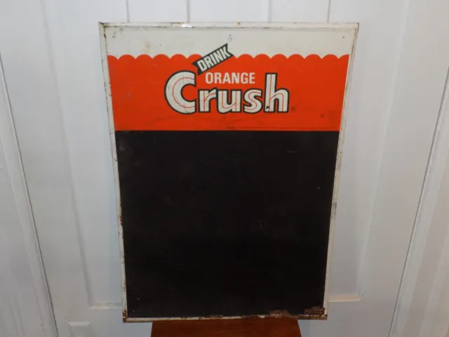 Vintage Drink Orange Crush Embossed Chalkboard Sign