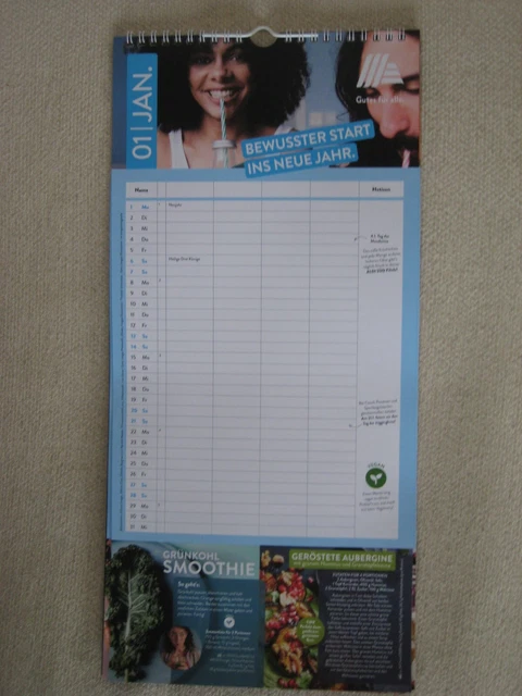 ALDI KALENDER 2024 Familienplaner 4 Spalten Neu Spiralbindung EUR 3