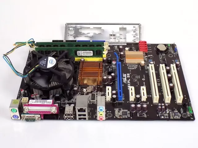 Scheda madre CPU RAM pacchetto: Asus P5KPL SE + Intel Core 2 Quad Q8200 + 4 GB DDR2