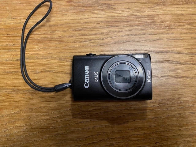 Canon IXUS 255HS, black digital camera with battery, charger, box, case, downloa