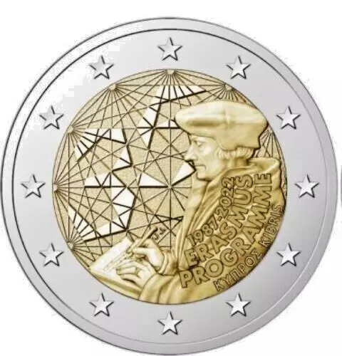 Cyprus, 2022, Erasmus, 2 Euro coin in Capsule, UNC