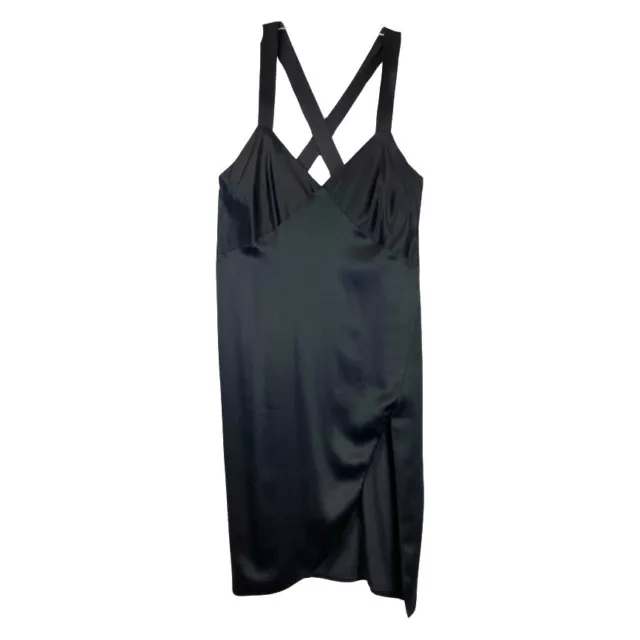 Michelle Mason Crossback Silk Mini Dress - Black , 0