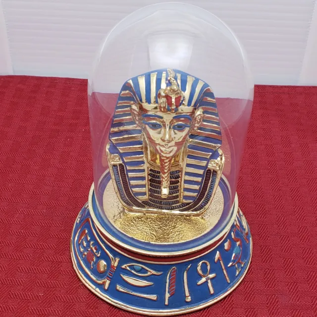 Franklin Mint The Treasures of Ancient Egypt Tutankhamun Gold Sarcophagus  6"