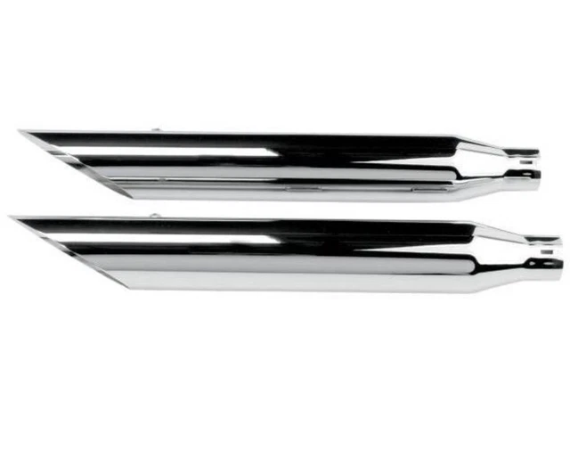 Khrome Werks 202310A 3in. HP-Plus Slip-On Mufflers - Slash Cut - Chrome
