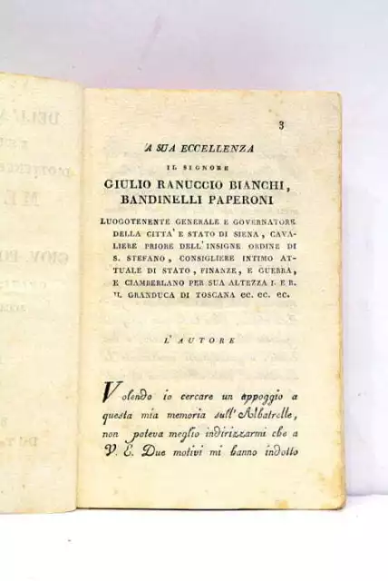 Très rare mémoire sur la manière de fabriquer l'eau-de-vie d'arbouse Siena 1818