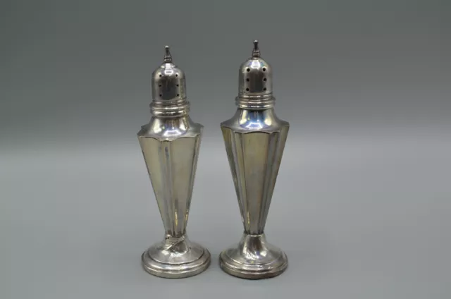 Revere Silversmiths Sterling Salt & Pepper Shaker Weighted w/ Cement 537