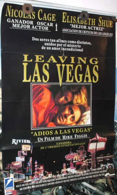 LEAVING LAS VEGAS Nicolas Cage Elisabeth Shue 1995 Movie Poster ...