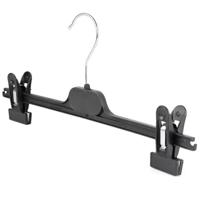 The Hanger Store™ Plastic Adjustable Clip Coat Hangers for Trousers and Skirts