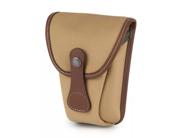 Billingham Avea 7 Compact End Pouch Pocket in Khaki Canvas / Tan Leather - (UK)