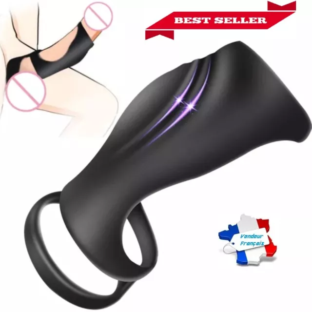 Retardateur d'éjaculation Anneau silicone pénis Stimulateur Sextoy Erection