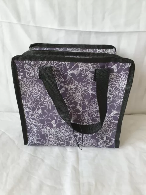 John Lewis Floral design purple small lunch carry bag (BNWOT)