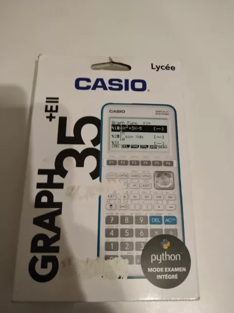 Calculatrice Graphique Casio Graph 35+E II / Mode examen / Menu Python - NEUVE