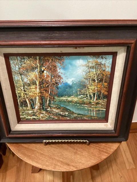 Vintage J.Medina signed Oil Painting on Canvas