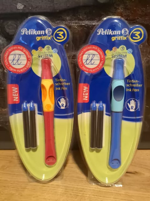 Pelikan Tintenroller Griffix, Tintenschreiber +Packung Patronen Gratis, Neu OVP