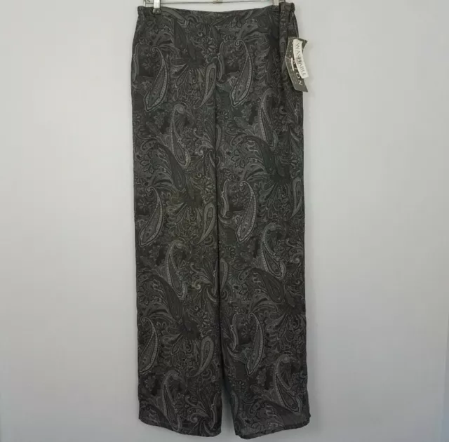 Norton McNaughton "tuxedo" pants size 10 petite Gray paisley