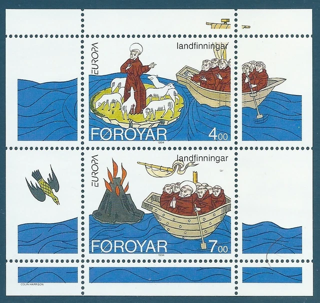 Îles Féroé 1919/2000 - Rare MiNr. 1 sur morceau de lettre + collection