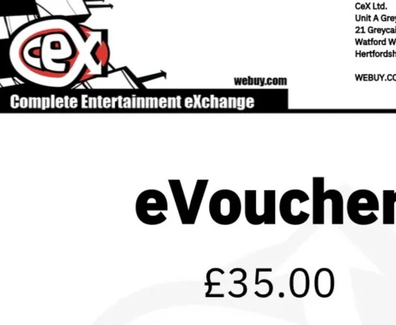 CEX Vouchers - £79 5Vouchers- 4 x £11 and £35