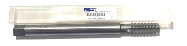 ProCut 3/4-10 HSS Pulley Tap GH3 Plug Tap 10" Overall Length