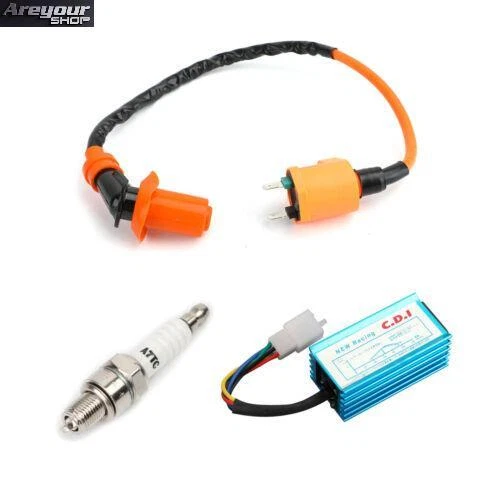 High PerFitmance Racing Ignition Coil Spark Plug AC CDI Fit GY6 50cc/125cc 150cc