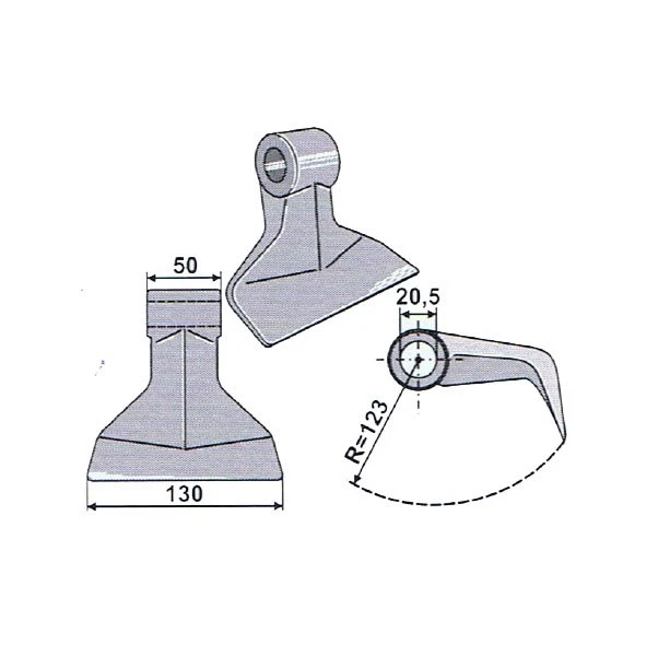 Schlegelmesser - Hammerschlegel für Mulcher - Mähgeräte - Kreisel in