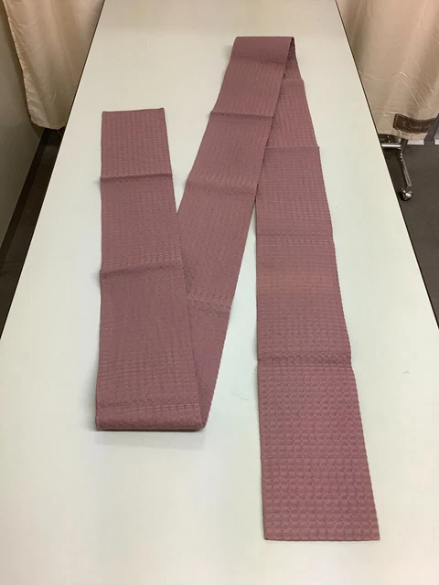Kimono vintage giapponese Han Obi in seta con motivo viola chiaro 342x15 cm...